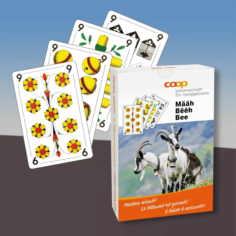 Määh-Jasskarten mit deutschschweizer Figuren (Preis inkl. Versandkosten)